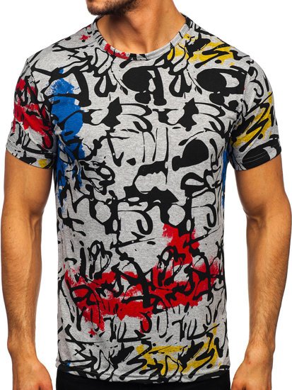 Camiseta estampada para hombre color gris Bolf 14901