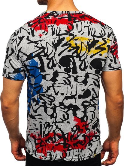 Camiseta estampada para hombre color gris Bolf 14901