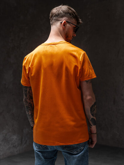 Camiseta estampada para hombre color naranja Denley Y70013