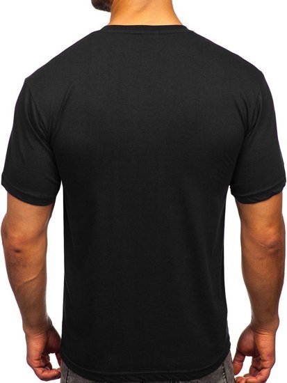 Camiseta estampada para hombre color negro Bolf 14802