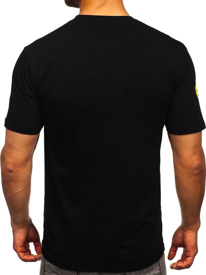 Camiseta estampada para hombre color negro Bolf 192367