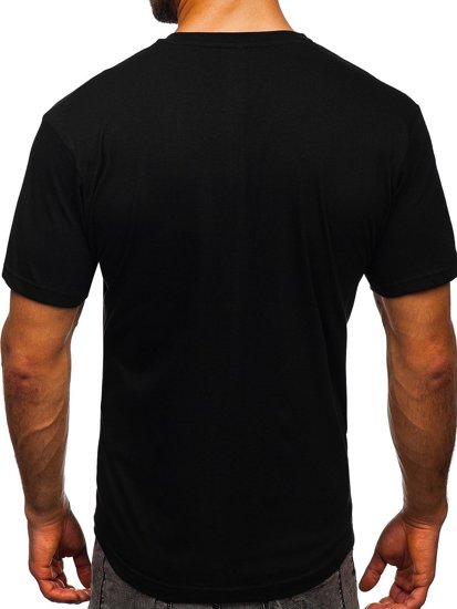 Camiseta estampada para hombre color negro Bolf 2098