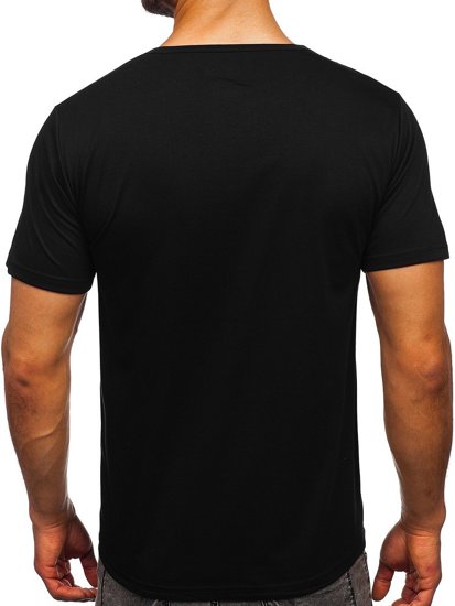 Camiseta estampada para hombre color negro Bolf KS2652