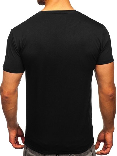 Camiseta estampada para hombre color negro Bolf Y70007