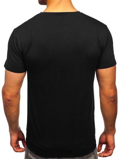 Camiseta estampada para hombre color negro Bolf Y70011