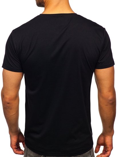 Camiseta estampada para hombre color negro Bolf Y70015