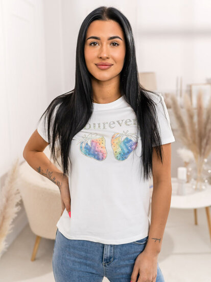 Camiseta estampada para mujer Blanco Bolf 95T2518