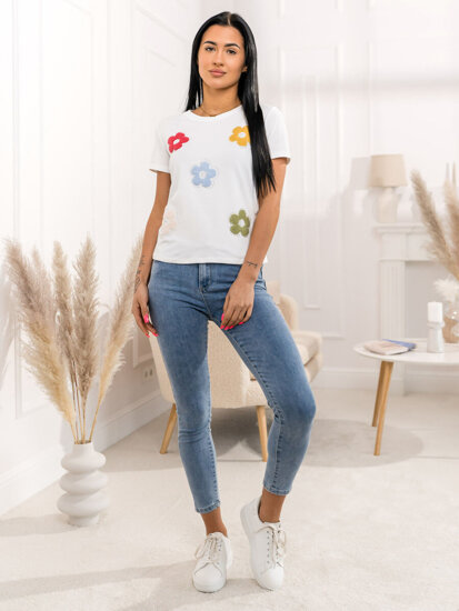 Camiseta estampada para mujer Blanco Bolf 95T2529