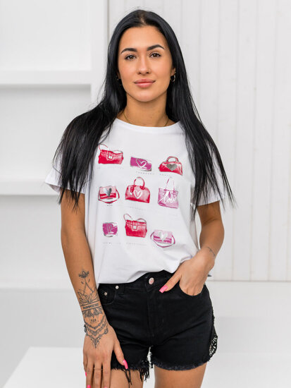 Camiseta estampada para mujer Blanco Bolf 95T2531