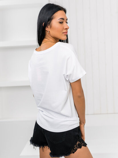 Camiseta estampada para mujer Blanco Bolf 95T2531