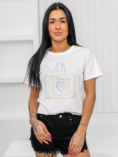 Camiseta estampada para mujer Blanco Bolf 97T2102