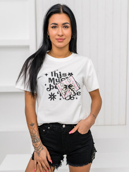 Camiseta estampada para mujer Blanco Bolf 97T2110