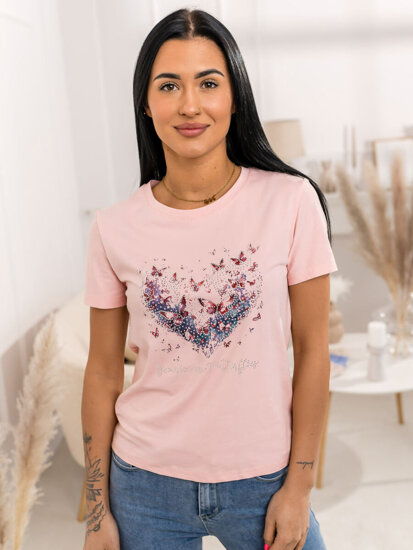 Camiseta estampada para mujer Rosa Bolf 95T2523