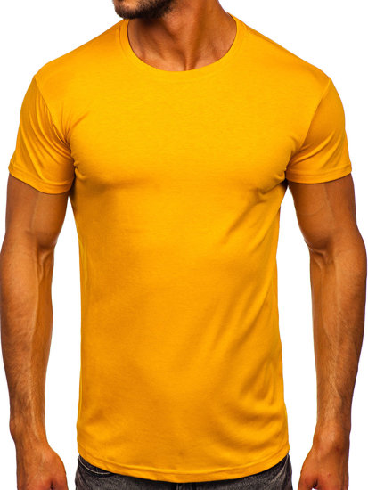 Camiseta para hombre sin estampado color camel Bolf 2005