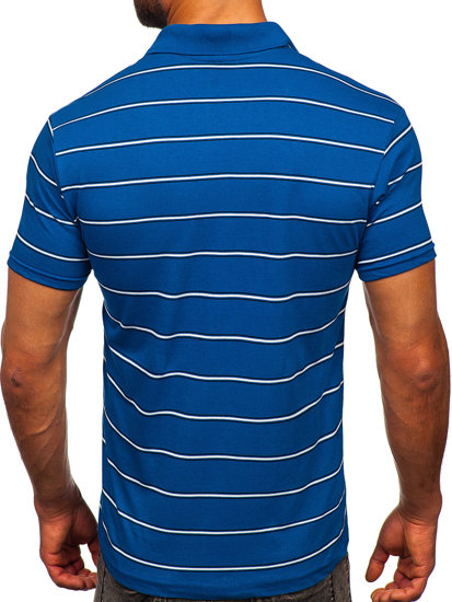 Camiseta polo de manga corta para hombre azul Bolf 14954