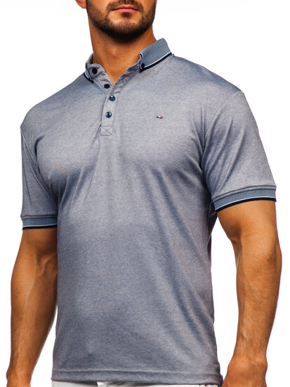 Camiseta polo de manga corta para hombre azul Bolf 2006