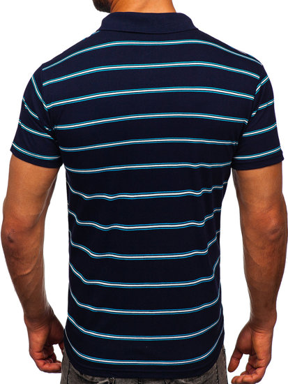 Camiseta polo de manga corta para hombre azul oscuro Bolf 14954