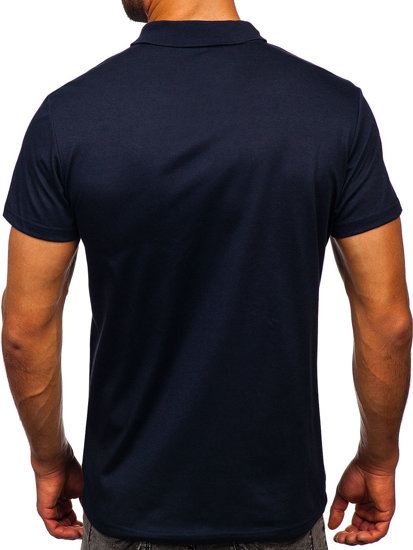 Camiseta polo de manga corta para hombre azul oscuro Bolf 8T80