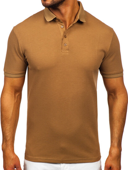 Camiseta polo de manga corta para hombre beige Bolf 2004