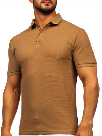 Camiseta polo de manga corta para hombre beige Bolf 2004