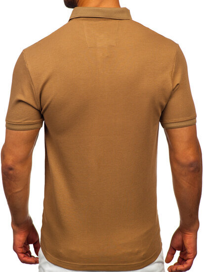 Camiseta polo de manga corta para hombre beige Bolf 2004