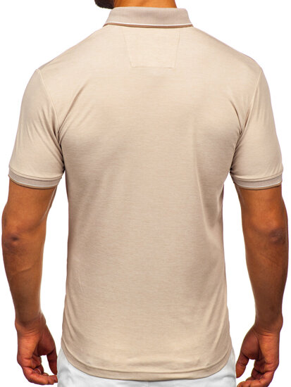 Camiseta polo de manga corta para hombre beige Bolf 2006