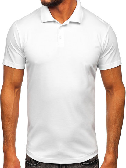 Camiseta polo de manga corta para hombre blanco Bolf 0002