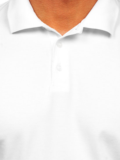 Camiseta polo de manga corta para hombre blanco Bolf 0002