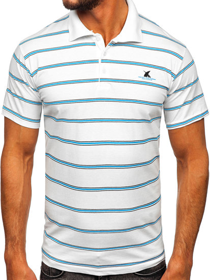 Camiseta polo de manga corta para hombre blanco Bolf 14954