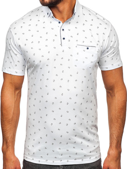 Camiseta polo de manga corta para hombre blanco Bolf 192657