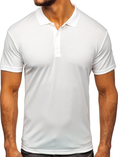 Camiseta polo de manga corta para hombre blanco Bolf HS2005