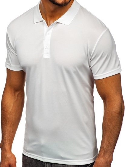 Camiseta polo de manga corta para hombre blanco Bolf HS2005