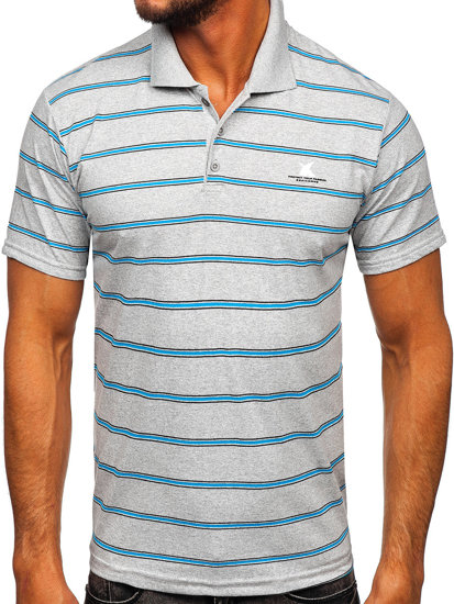 Camiseta polo de manga corta para hombre gris Bolf 14954