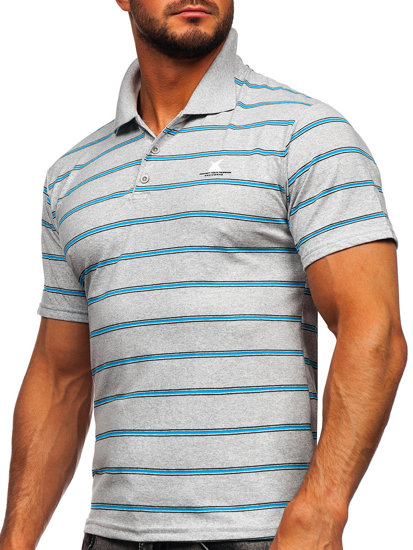 Camiseta polo de manga corta para hombre gris Bolf 14954