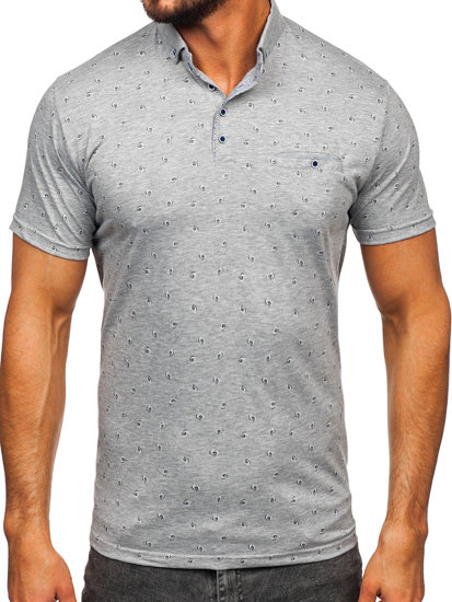 Camiseta polo de manga corta para hombre gris Bolf 192657