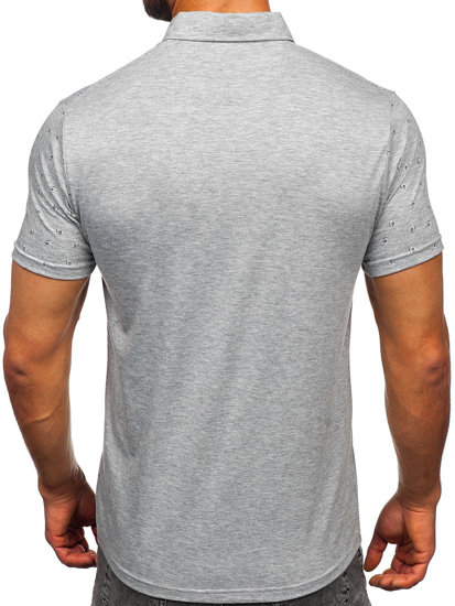 Camiseta polo de manga corta para hombre gris Bolf 192657