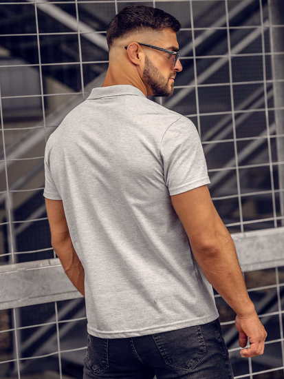 Camiseta polo de manga corta para hombre gris Bolf 8T80A