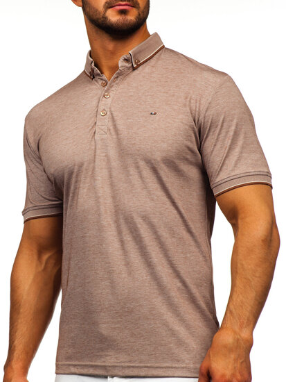 Camiseta polo de manga corta para hombre marrón Bolf 2006