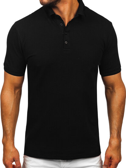 Camiseta polo de manga corta para hombre negro Bolf 2004