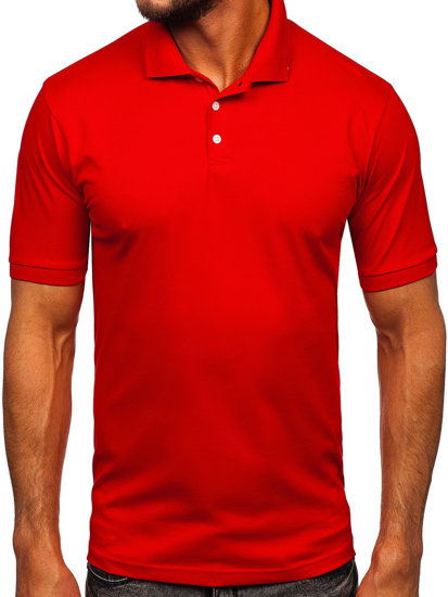 Camiseta polo de manga corta para hombre rojo Bolf 0002