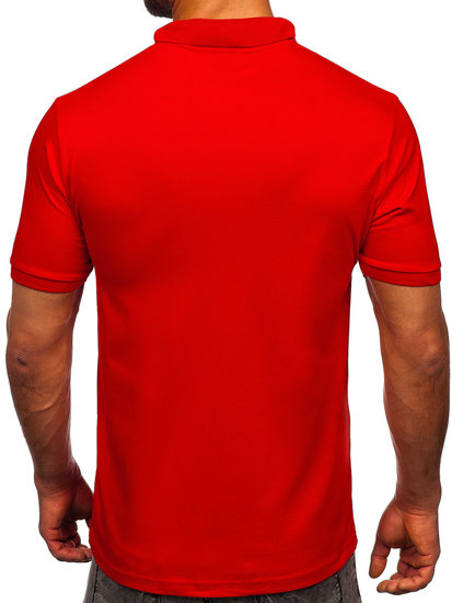 Camiseta polo de manga corta para hombre rojo Bolf 0002