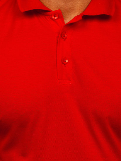 Camiseta polo de manga corta para hombre rojo Bolf 8T80