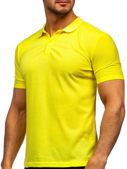 Camiseta polo para hombre color amarillo neón Bolf GD02