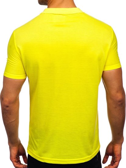 Camiseta polo para hombre color amarillo neón Bolf GD02