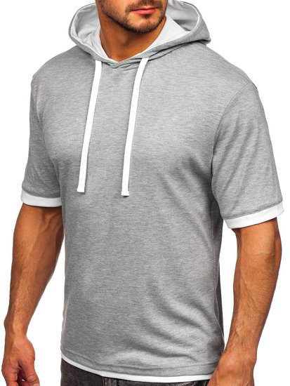 Camiseta sin estampado para hombre color gris Bolf 08