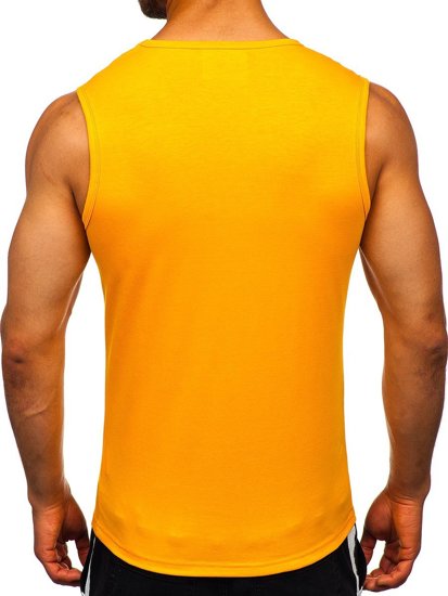 Camiseta sin manga sin estampado naranja Bolf 99001