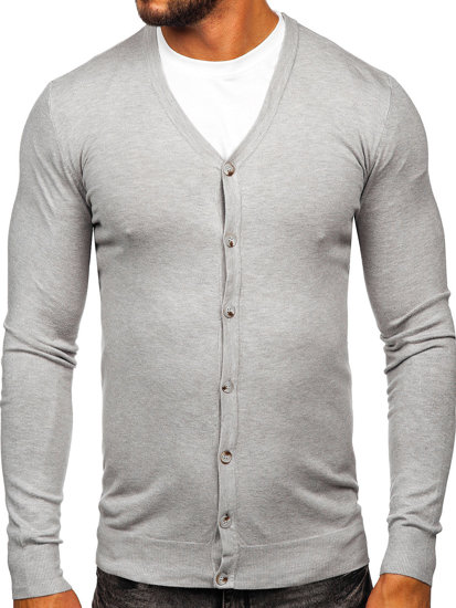 Cárdigan abierto para hombre gris Bolf MM6006