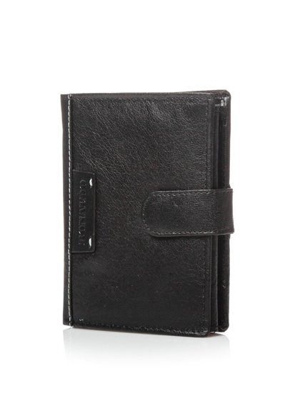 Cartera de curo negro para hombre 3087