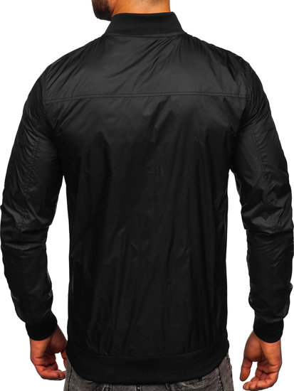 Cazadora bomber de entretiempo para hombre negra Bolf 5M708