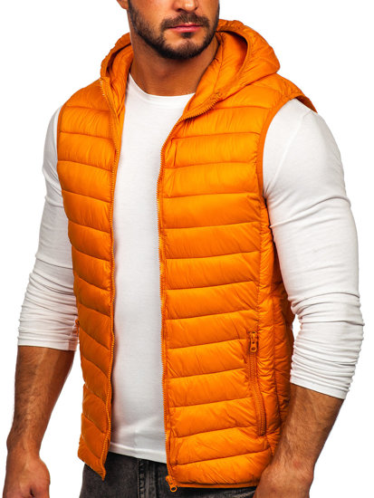 Chaleco acolchado con capucha para hombre naranja Bolf LY36